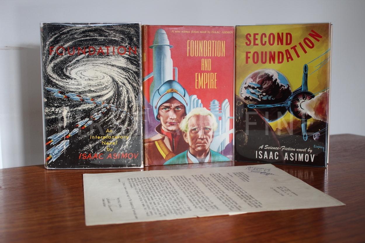 Asimov, Isaac (1951-53) 'Foundation' trilogy, US first edition first state set with an original association letter signed by Asimov