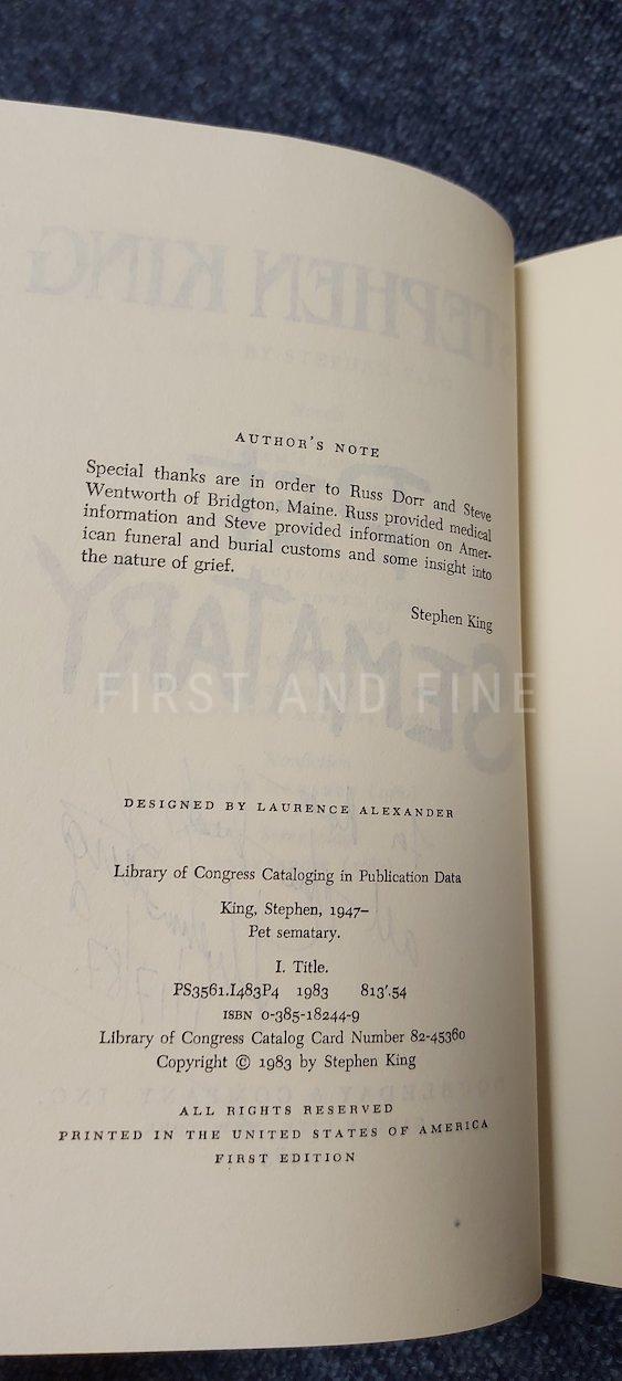 King, Stephen (1983) 'Pet Sematary', US signed and inscribed first edition - Image 3