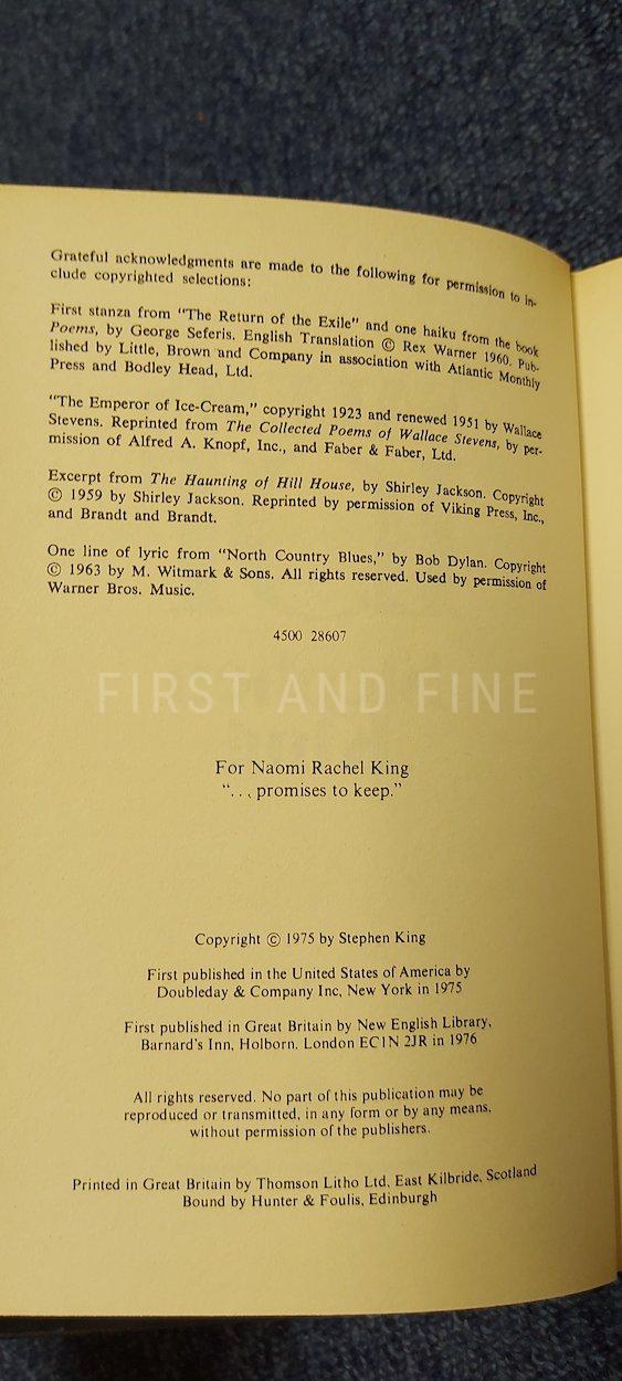 King, Stephen (1976) 'Salem's Lot', UK first edition - Image 2