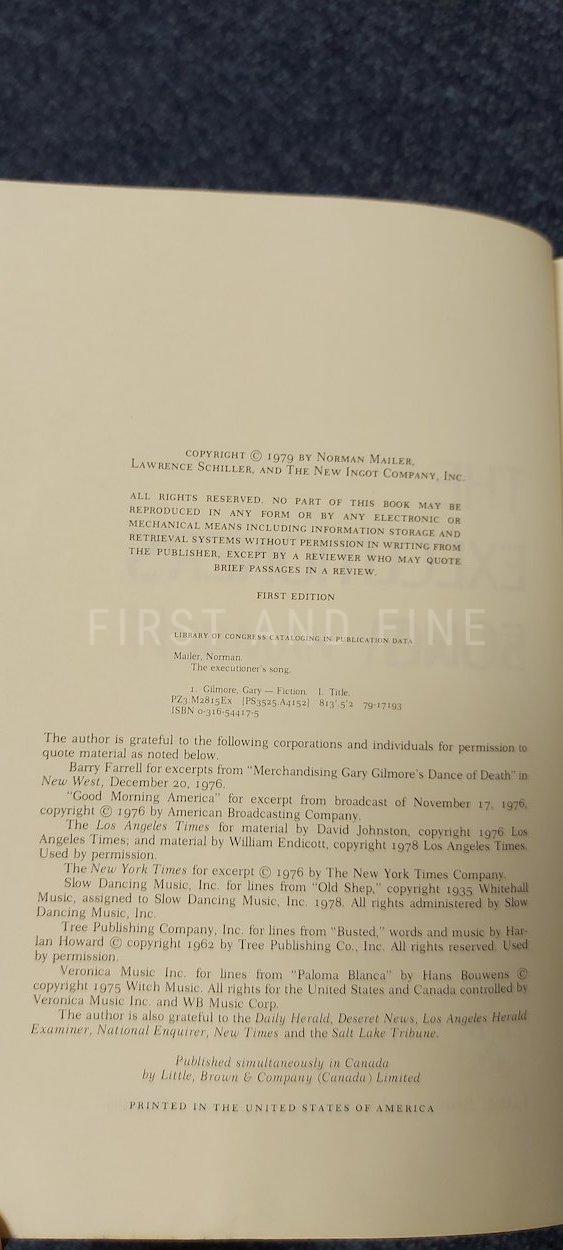 Mailer, Norman (1979) 'The Executioner's Song', US first edition, signed and inscribed by Stephen King - Image 3