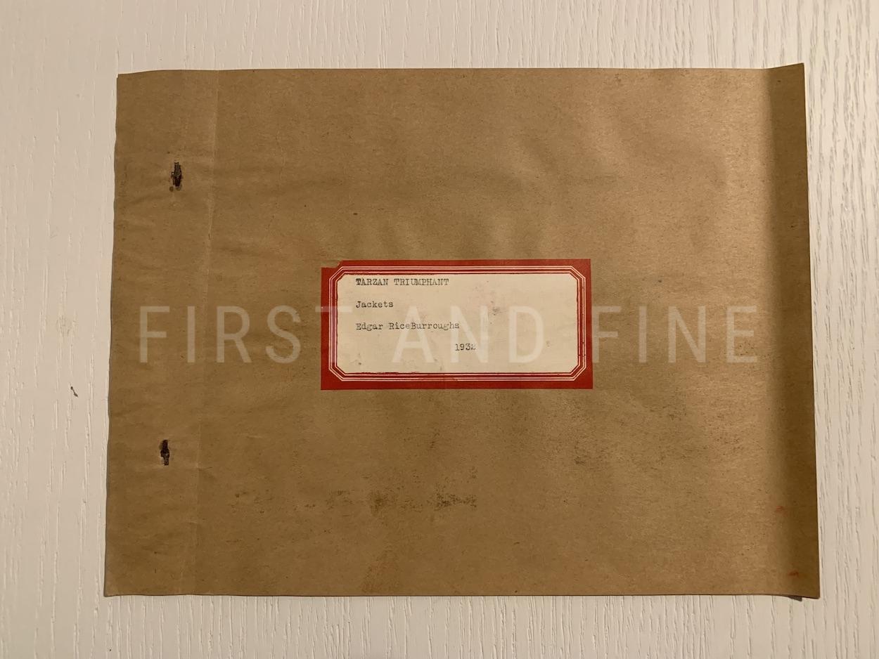 Burroughs, Edgar Rice (1932) 'Tarzan Triumphant', US signed and inscribed first edition family association copy, plus dust jacket proofs - Image 11
