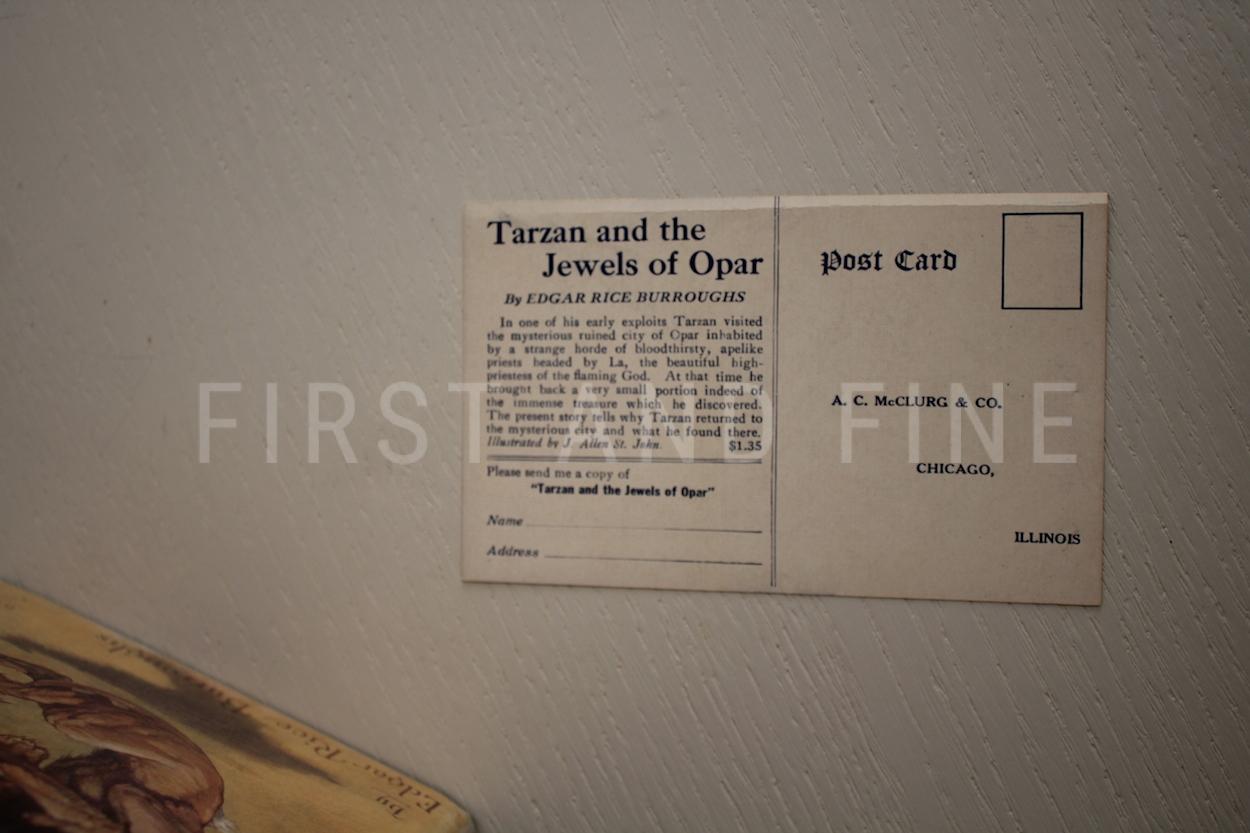 Burroughs, Edgar Rice (1918) 'Tarzan and the Jewels of Opar', US first edition with signed contract between the publisher and Burroughs - Image 9