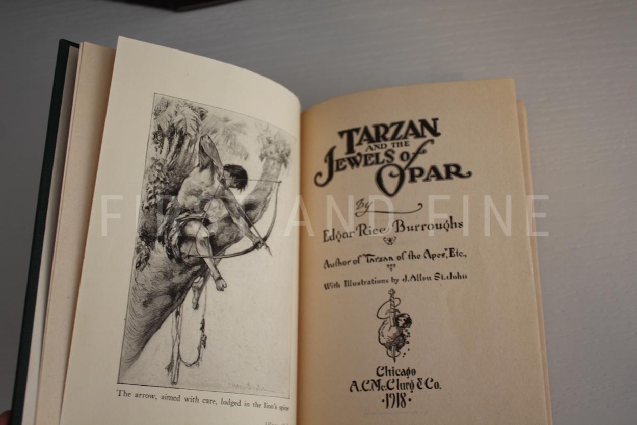 Burroughs, Edgar Rice (1918) 'Tarzan and the Jewels of Opar', US first edition with signed contract between the publisher and Burroughs - Image 10