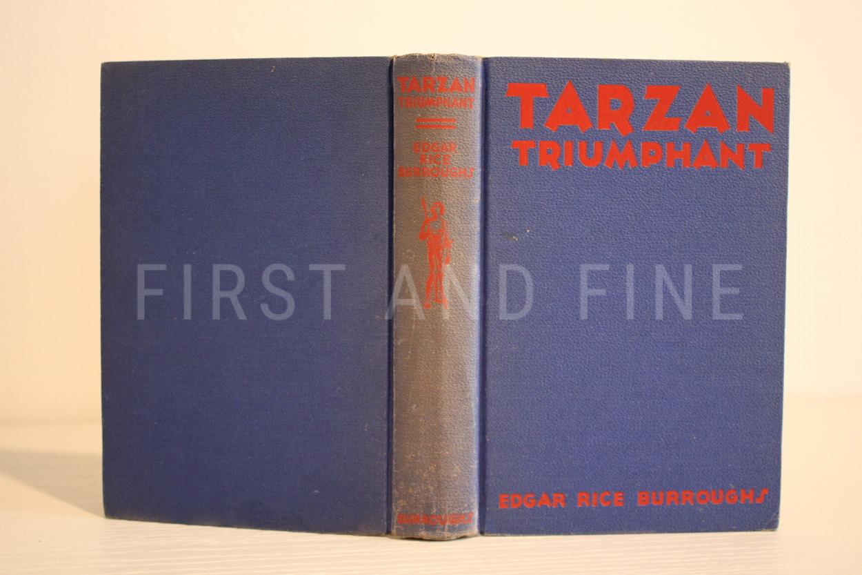 Burroughs, Edgar Rice (1932) 'Tarzan Triumphant', US signed and inscribed first edition family association copy, plus dust jacket proofs - Image 7