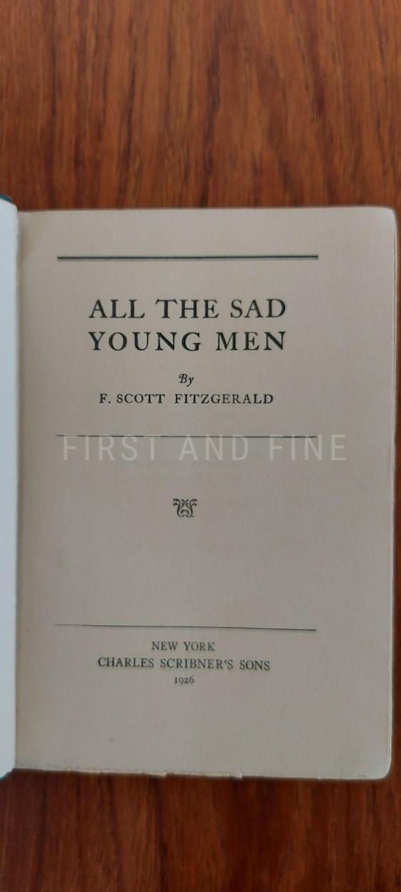 Fitzgerald, Scott F. (1926) 'All the Sad Young Men', US signed and inscribed first edition - deposit payment only - Image 12