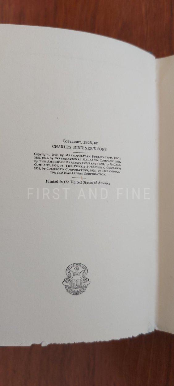 Fitzgerald, Scott F. (1926) 'All the Sad Young Men', US signed and inscribed first edition - deposit payment only - Image 3