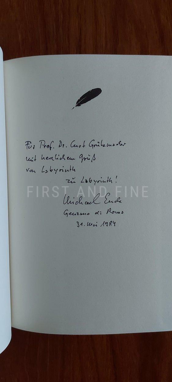 Ende, Michael (1984) 'Der Spiegel im Spiegel: ein Labyrinth', German signed and inscribed first edition - Image 2