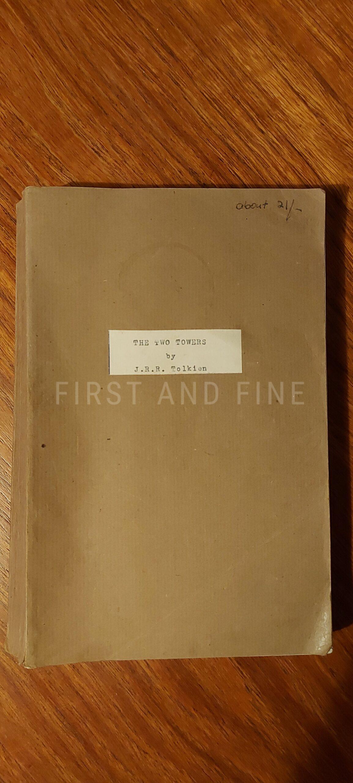 Tolkien, J.R.R. (1954) 'The Lord of the Rings: The Two Towers', UK uncorrected proof
