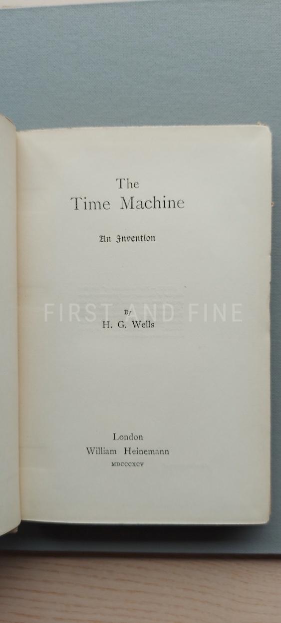 Wells, H.G. (1895) 'The Time Machine', UK first edition later issue with handwritten and signed letter - Image 3