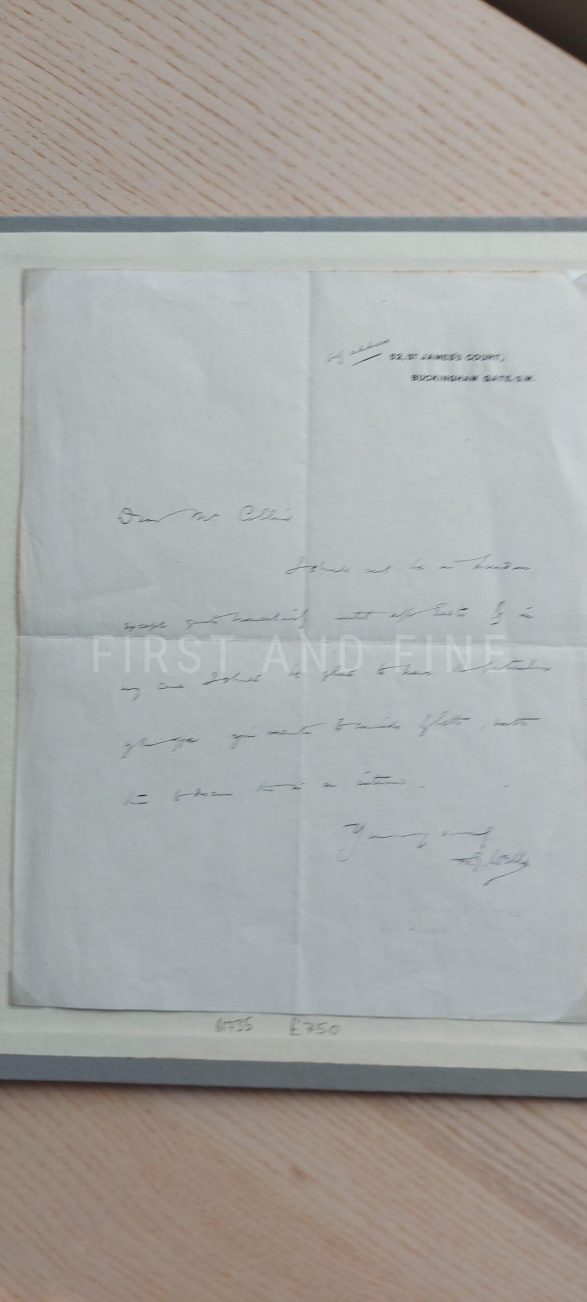 Wells, H.G. (1895) 'The Time Machine', UK first edition later issue with handwritten and signed letter - Image 4