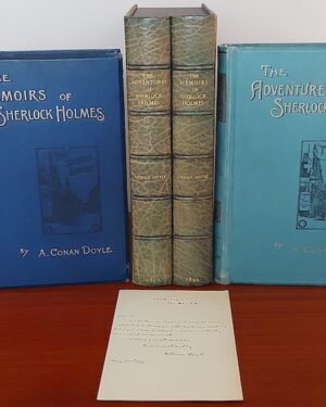 Doyle, Arthur Conan (1892, 1894) ‘The Adventures of Sherlock Holmes’ & ‘The Memoirs of Sherlock Holmes’, UK first editions with an original handwritten and signed letter