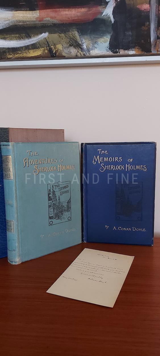 Doyle, Arthur Conan (1892, 1894) ‘The Adventures of Sherlock Holmes’ & ‘The Memoirs of Sherlock Holmes’, UK first editions with an original handwritten and signed letter - Image 3