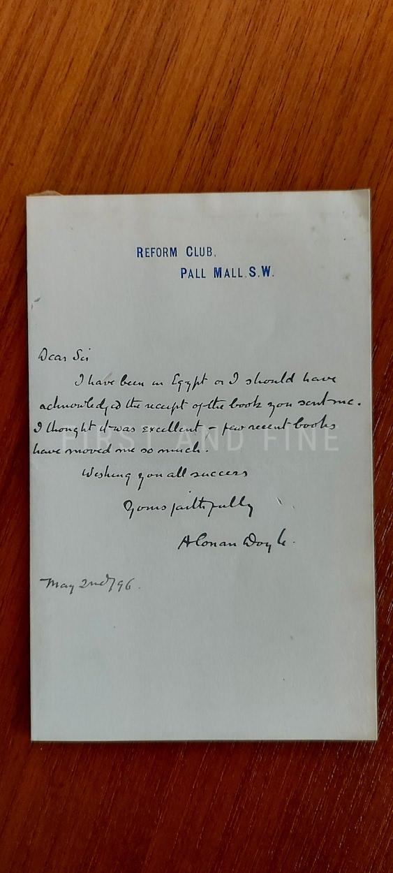 Doyle, Arthur Conan (1892, 1894) ‘The Adventures of Sherlock Holmes’ & ‘The Memoirs of Sherlock Holmes’, UK first editions with an original handwritten and signed letter - Image 2