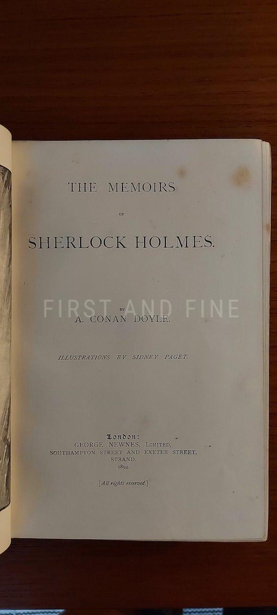 Doyle, Arthur Conan (1892, 1894) ‘The Adventures of Sherlock Holmes’ & ‘The Memoirs of Sherlock Holmes’, UK first editions with an original handwritten and signed letter - Image 17
