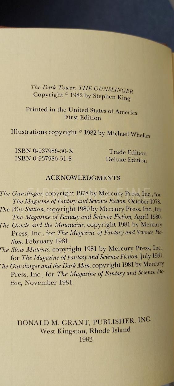 King, Stephen (1982) 'The Gunslinger: The Dark Tower I', US first edition - Image 2