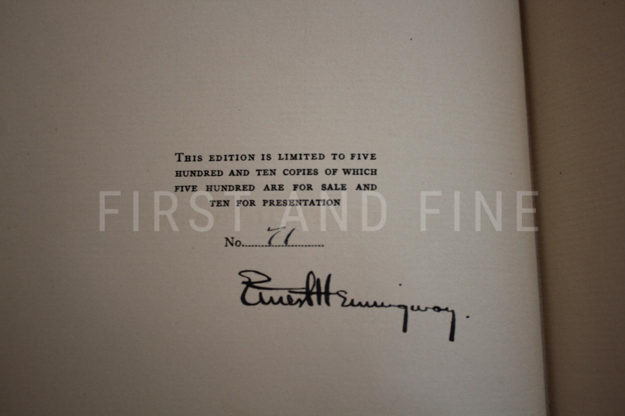 Hemingway, Ernest (1929) 'A Farewell to Arms', US signed limited edition - Image 2