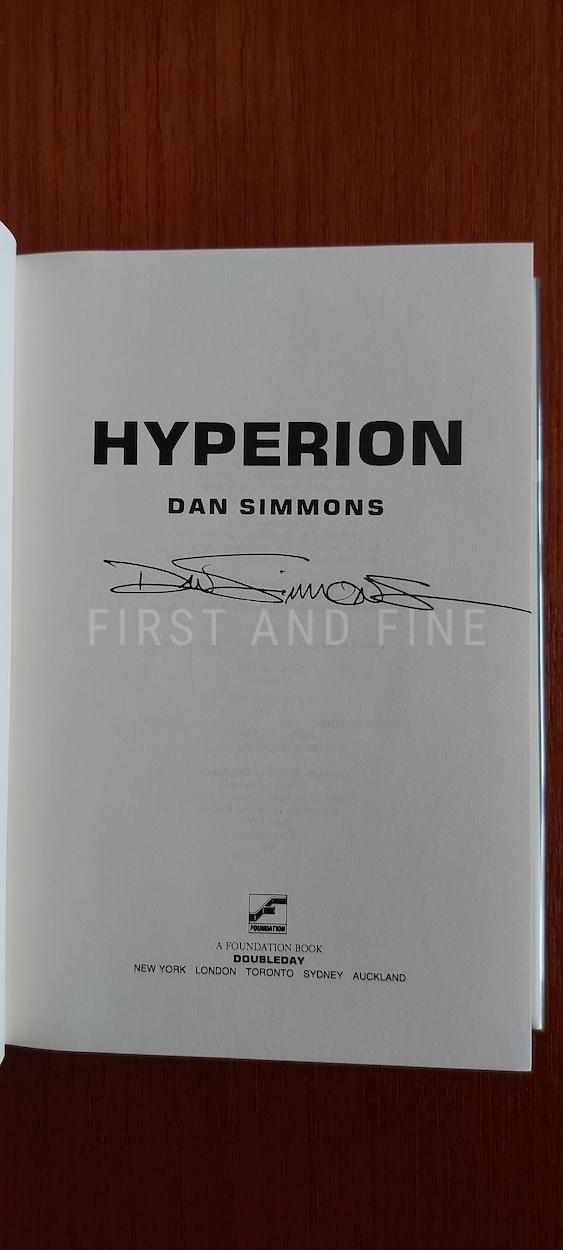 Simmons, Dan (1989 & 1990) 'Hyperion' and 'The Fall of Hyperion', US signed first editions - Image 2