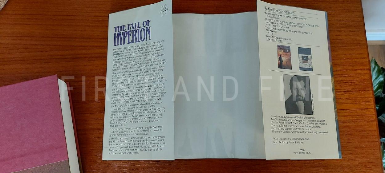 Simmons, Dan (1989 & 1990) 'Hyperion' and 'The Fall of Hyperion', US signed first editions - Image 19