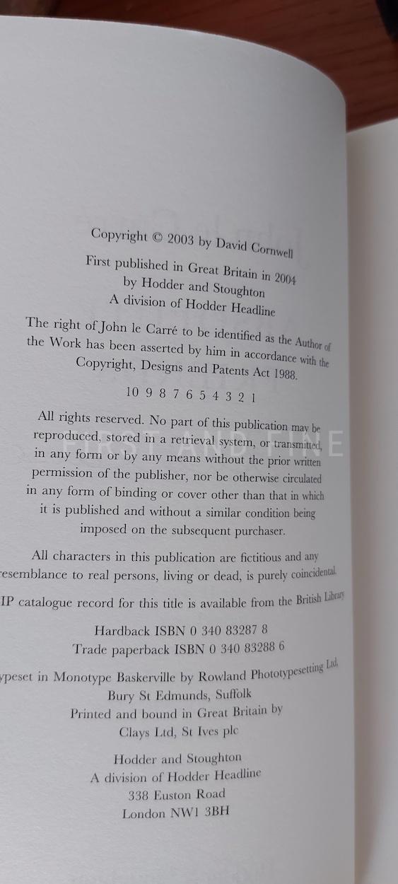 le Carré, John (1995-2017) small collection of UK signed first editions and a signed limited edition - Image 10
