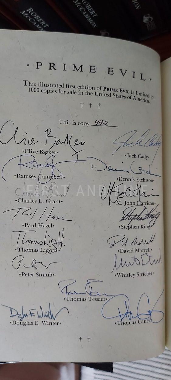 Winter, Douglas (editor, 1988); King, Stephen (author et al) 'Prime Evil', US signed limited edition - Image 2