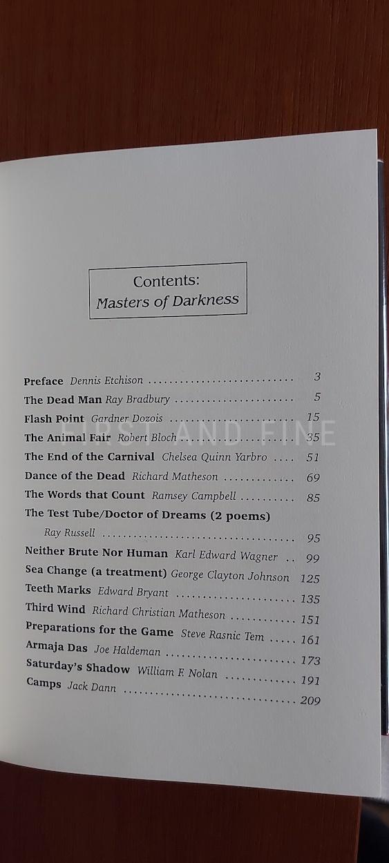 Etchison, Dennis (editor, 1991); King, Stephen et al. (author) 'The Complete Masters of Darkness', US signed limited edition - Image 12