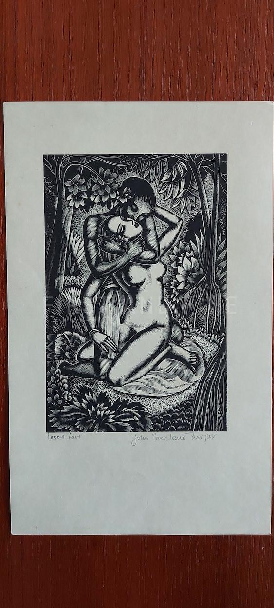 Wright, John Buckland (1936) 'Love Night: A Laotian Gallantry', signed print - Image 2