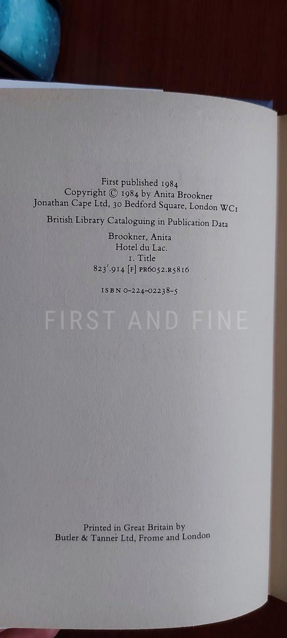Brookner, Anita (1984) 'Hotel du Lac', UK signed first edition - Image 3