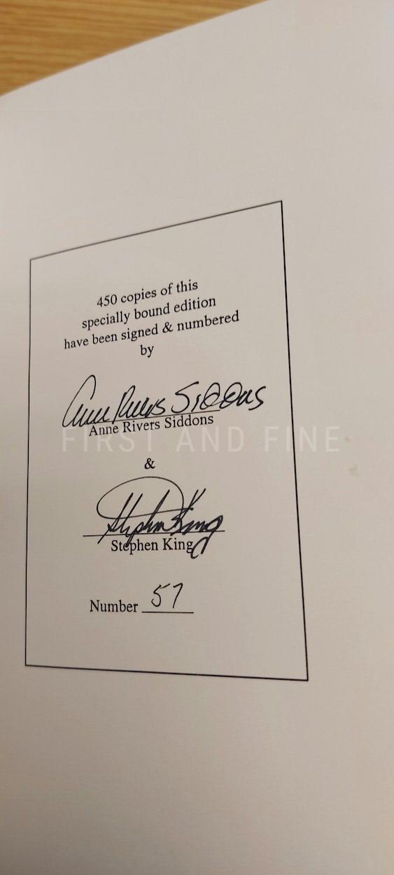 Siddons, Anne Rivers (1993) 'The House Next Door', US signed numbered limited edition; signed by Stephen King and Siddons - Image 2