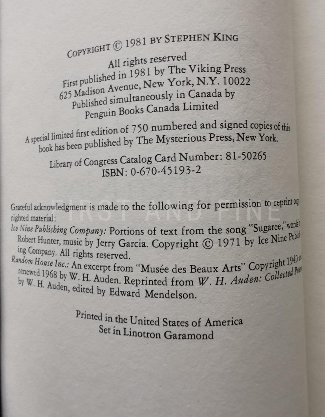 King, Stephen (1981) 'Cujo', US signed first edition - Image 4