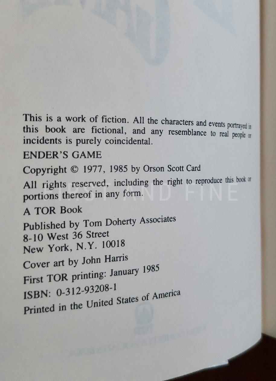 Card, Orscon Scott (1985-01) 'Ender's Game'; 'Speaker for the Dead'; 'Xenocide'; 'Children of the Mind'; 'Ender's Shadow'; 'Shadow of the Hegemon' - the first six novels in Ender's Game Series, all US signed first editions - Image 7