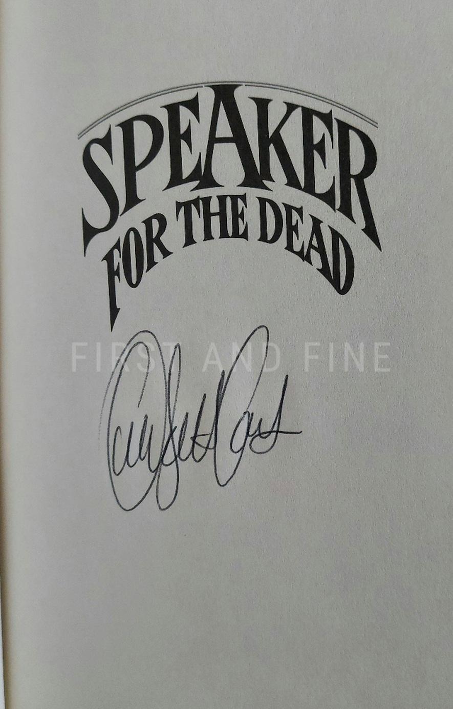 Card, Orscon Scott (1985-01) 'Ender's Game'; 'Speaker for the Dead'; 'Xenocide'; 'Children of the Mind'; 'Ender's Shadow'; 'Shadow of the Hegemon' - the first six novels in Ender's Game Series, all US signed first editions - Image 3