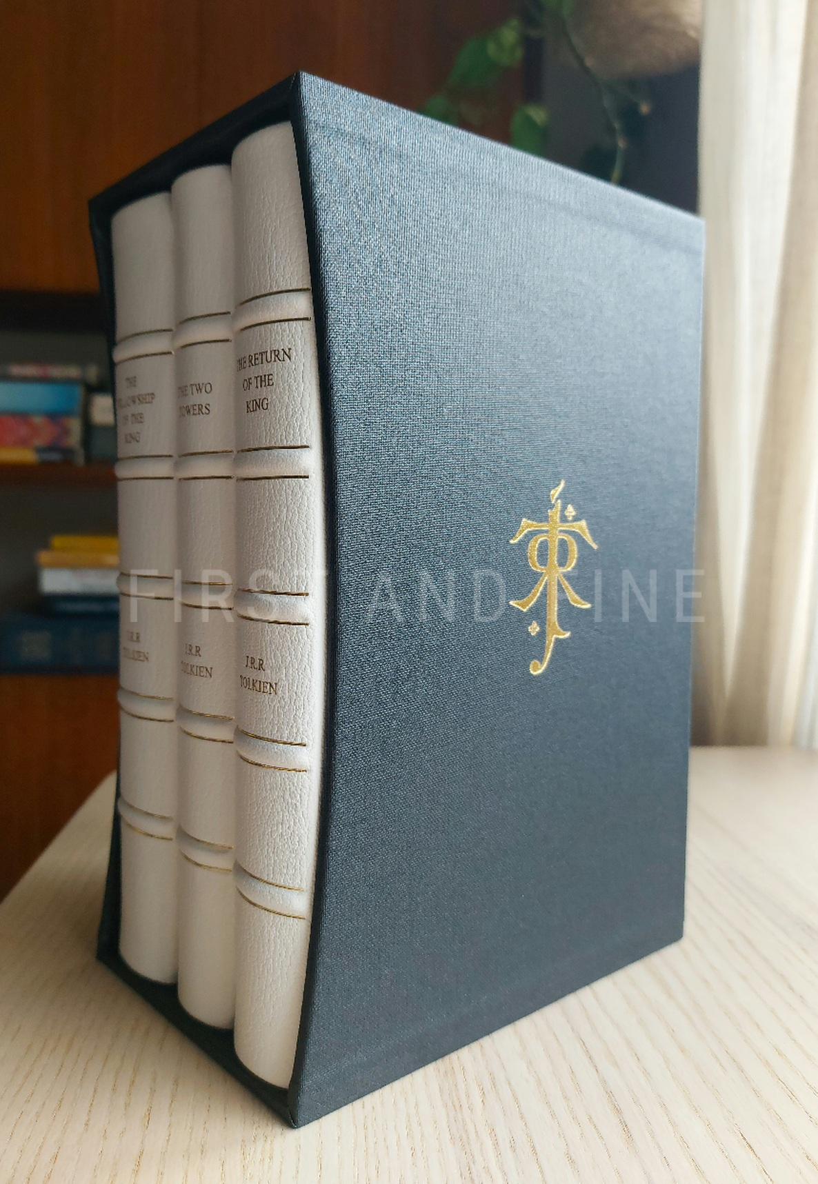 Tolkien, J.R.R. (1954-55) 'The Lord of the Rings', UK first editions beautifully rebound in full white leather - Image 6
