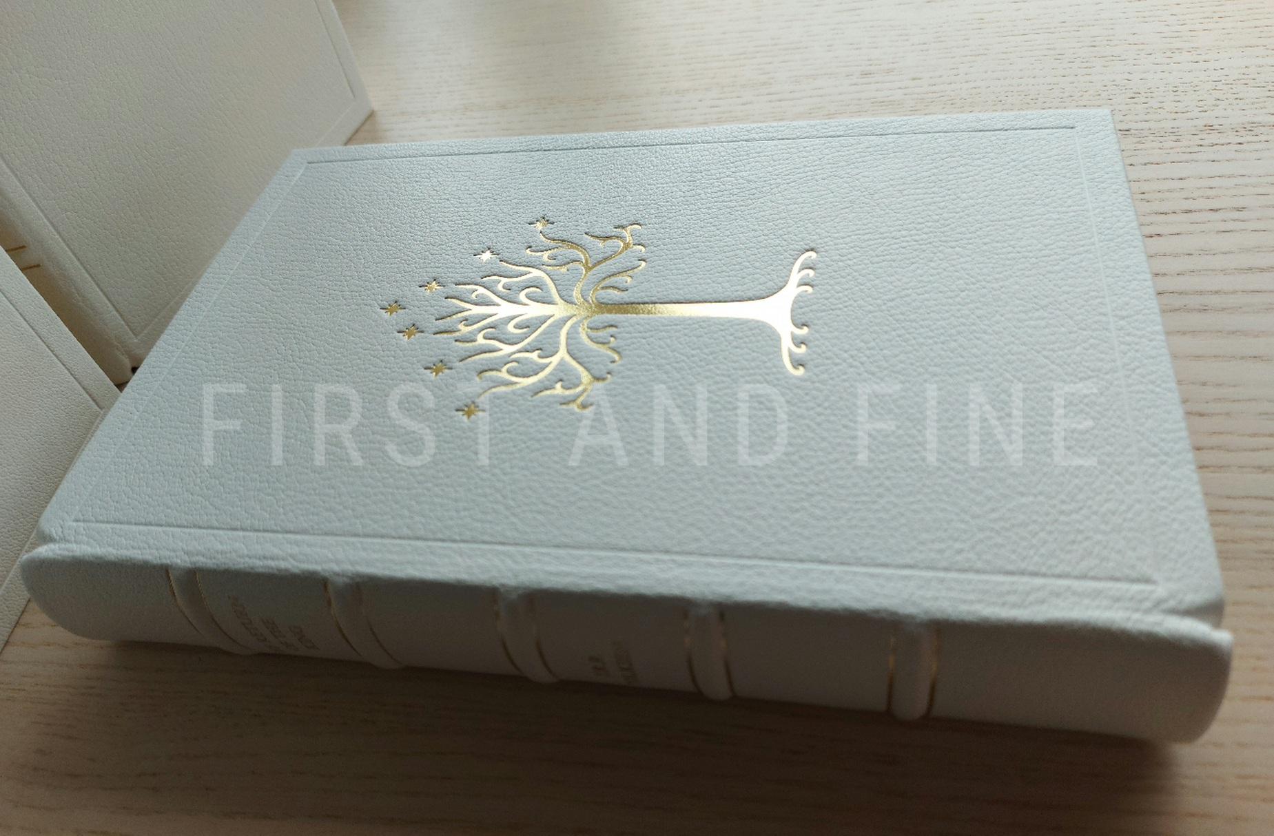 Tolkien, J.R.R. (1954-55) 'The Lord of the Rings', UK first editions beautifully rebound in full white leather - Image 10
