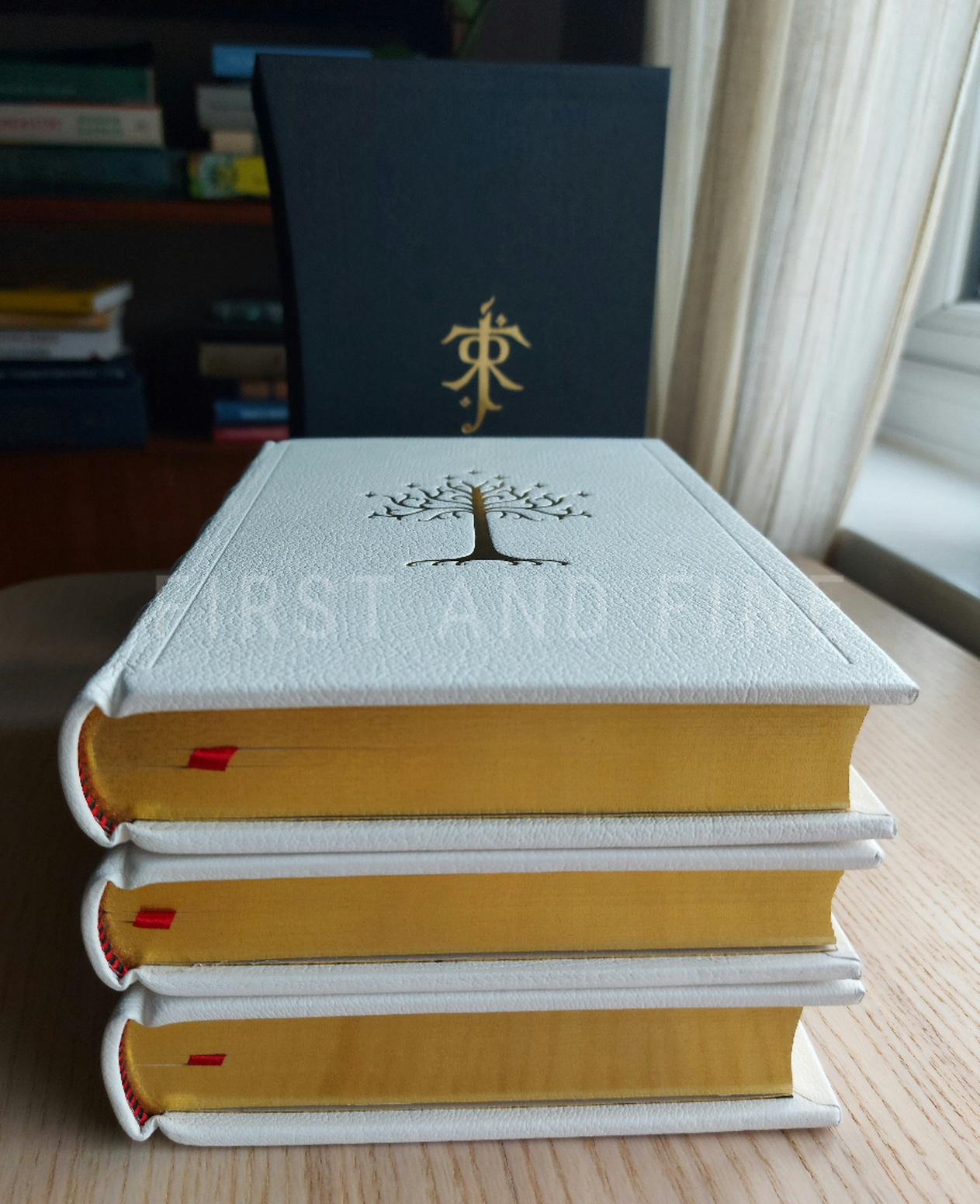 Tolkien, J.R.R. (1954-55) 'The Lord of the Rings', UK first editions beautifully rebound in full white leather - Image 13