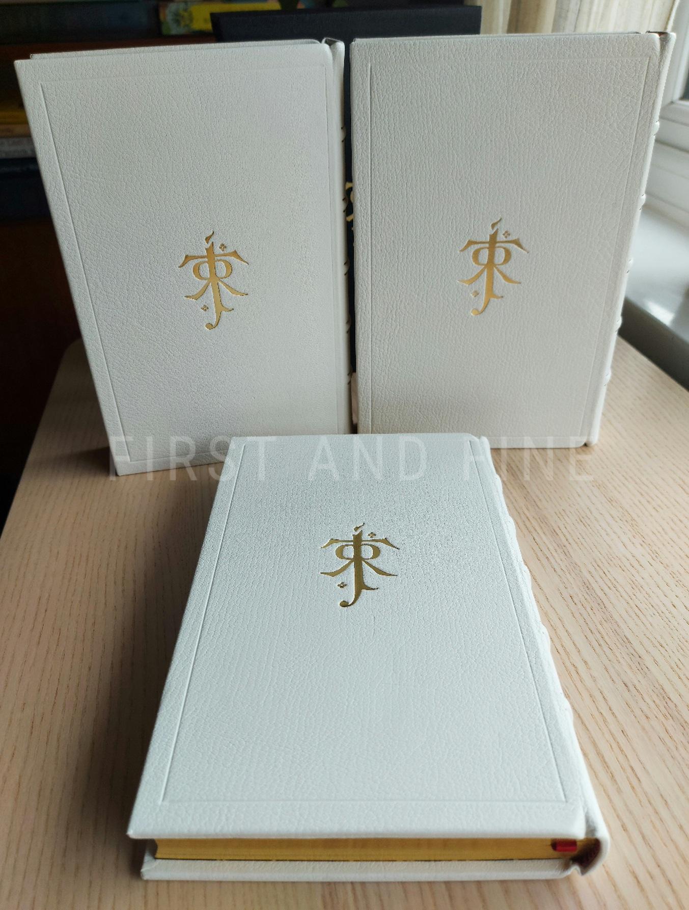 Tolkien, J.R.R. (1954-55) 'The Lord of the Rings', UK first editions beautifully rebound in full white leather - Image 14
