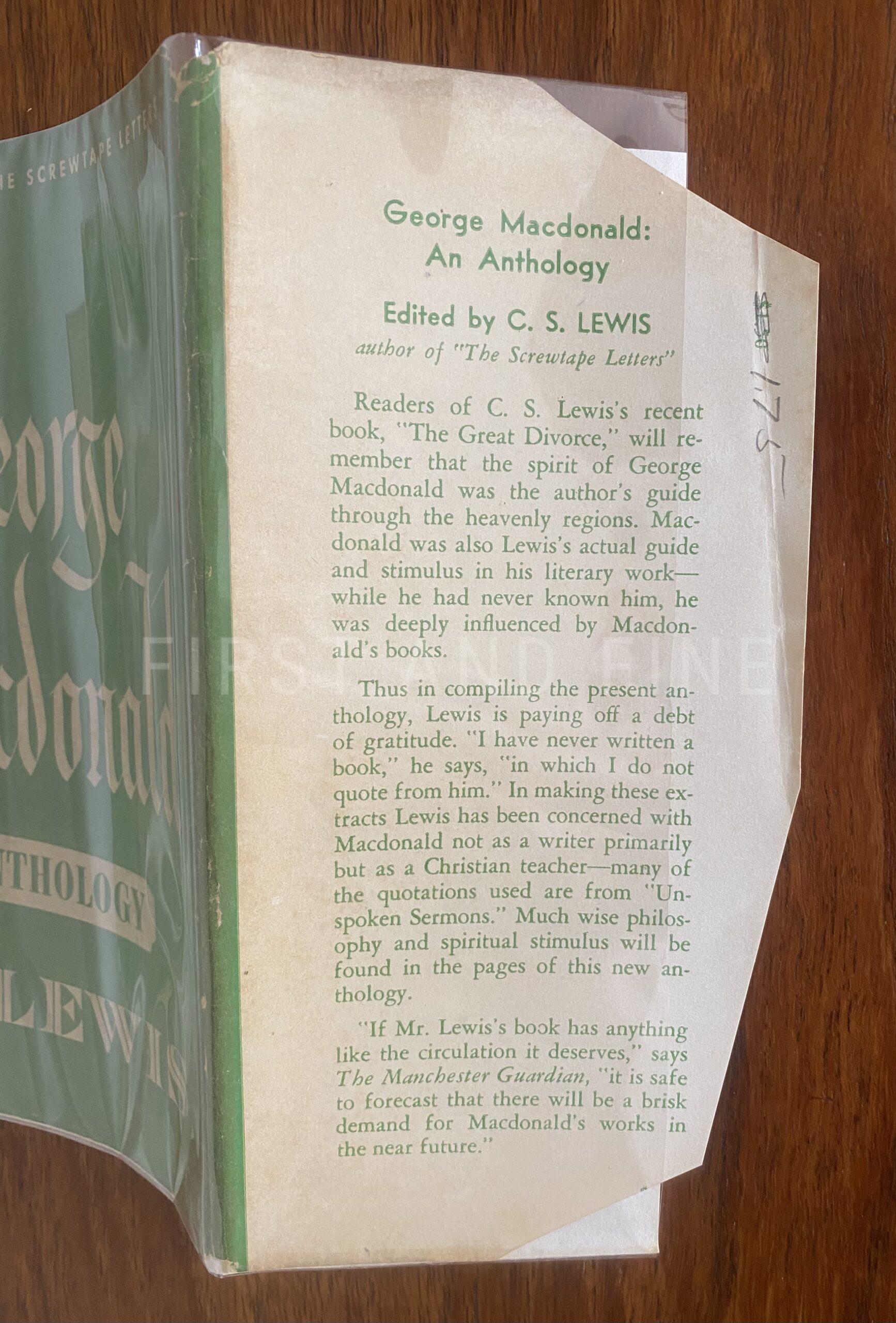 Lewis, C.S. (1947) 'George Macdonald- An Anthology', US signed and inscribed first edition - Image 12