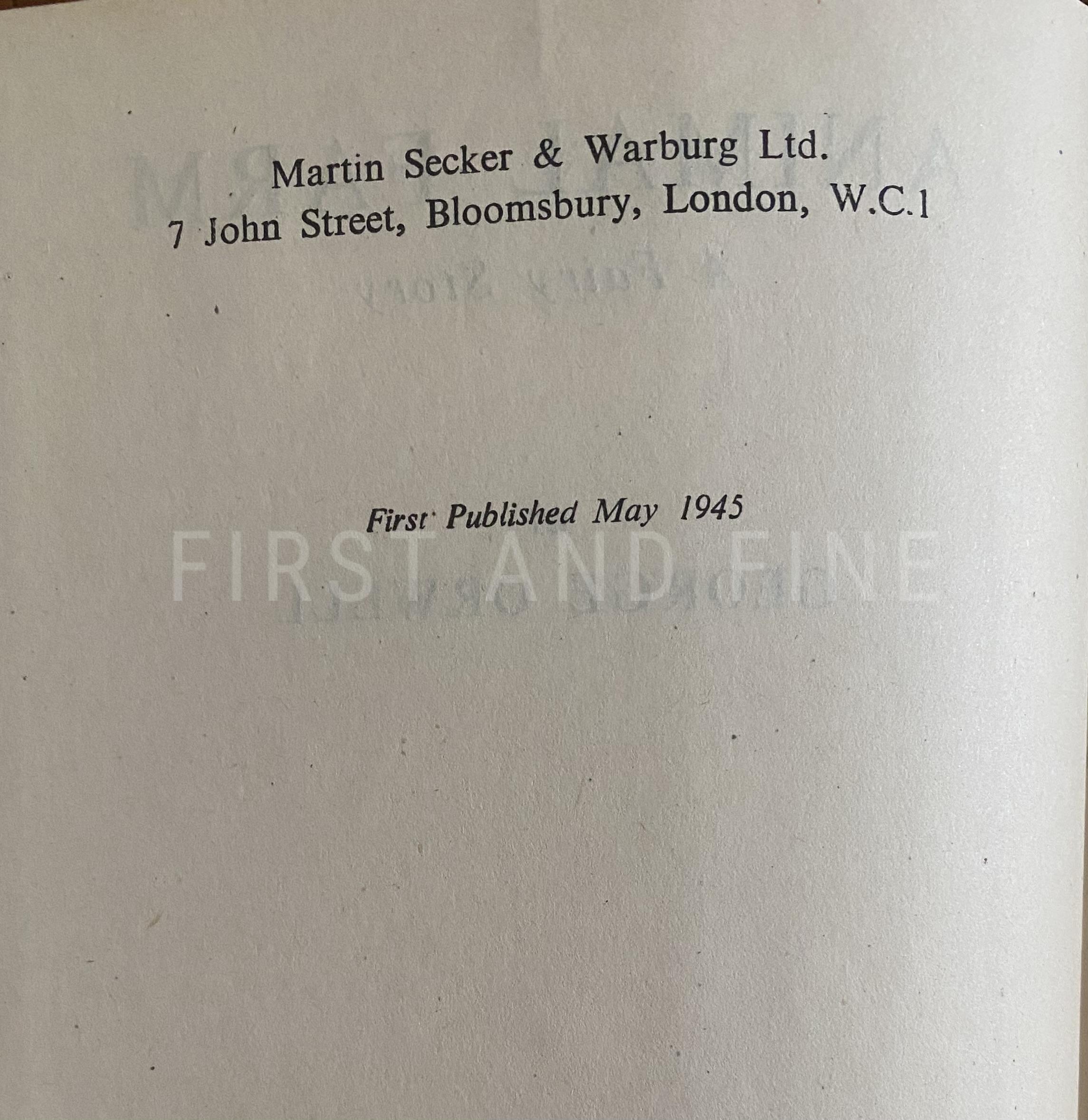 Orwell, George (1945) 'Animal Farm', UK first edition in an original unrestored first state dust jacket - Image 2