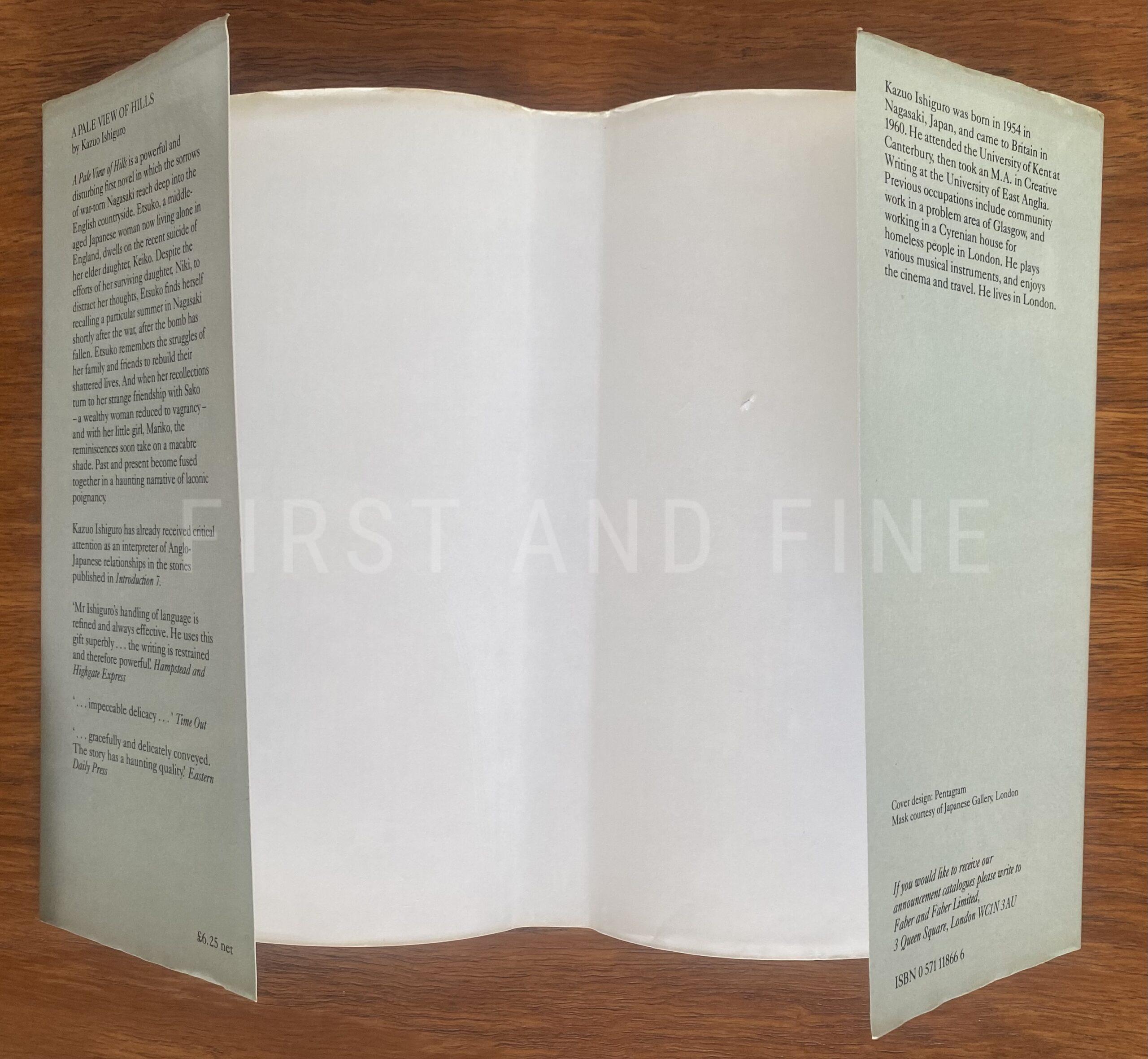 Ishiguro, Kazuo (1982) 'A Pale View of Hills', UK signed first edition - Image 12