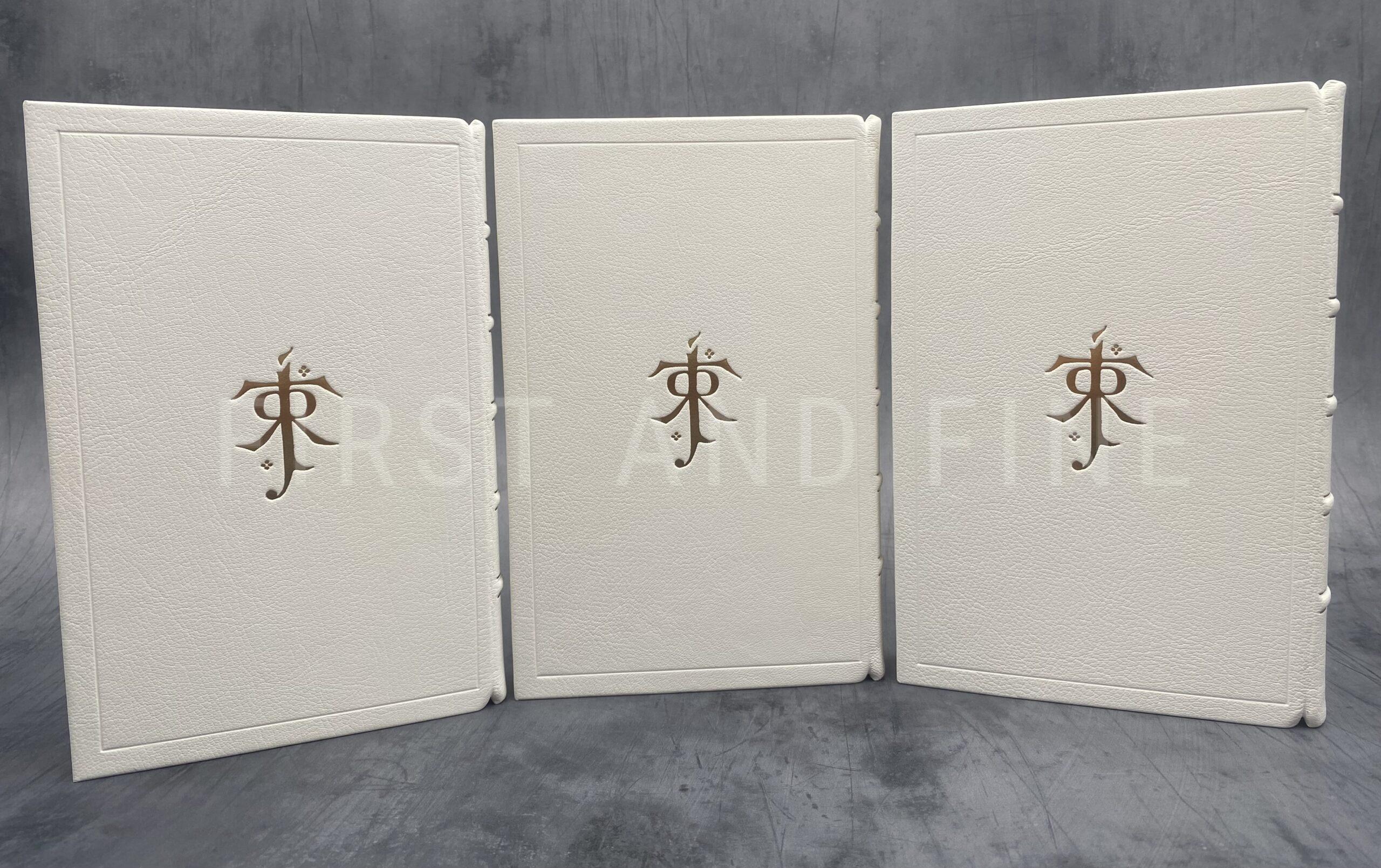 Tolkien, J.R.R. (1954, 55) 'The Lord of the Rings', UK first edition set (2/2/1), beautifully rebound in full white leather - Image 6
