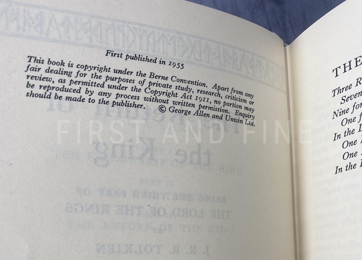 Tolkien, J.R.R. (1954, 55) 'The Lord of the Rings', UK first edition set (2/2/1), beautifully rebound in full white leather - Image 4