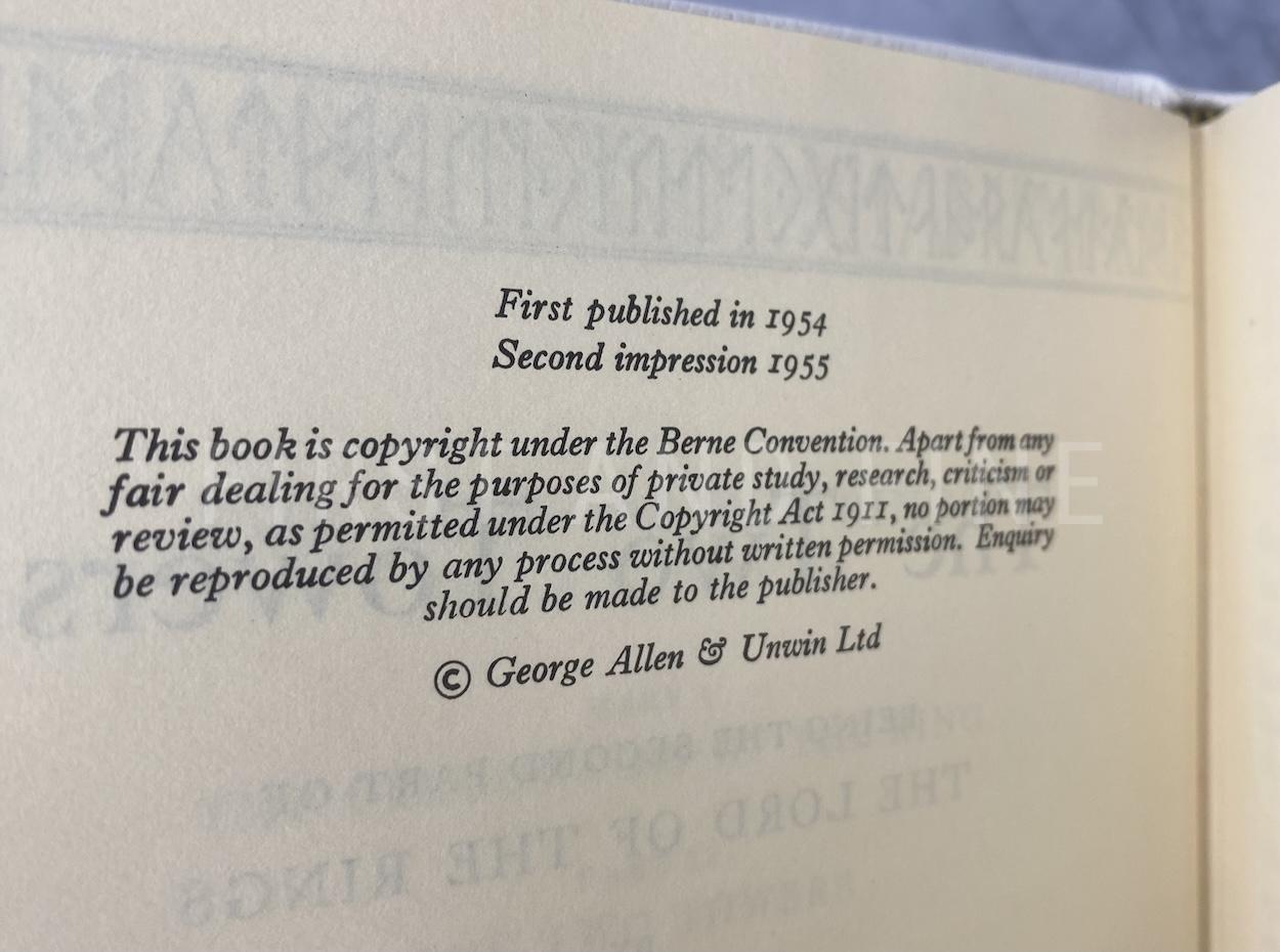 Tolkien, J.R.R. (1954, 55) 'The Lord of the Rings', UK first edition set (2/2/1), beautifully rebound in full white leather - Image 3