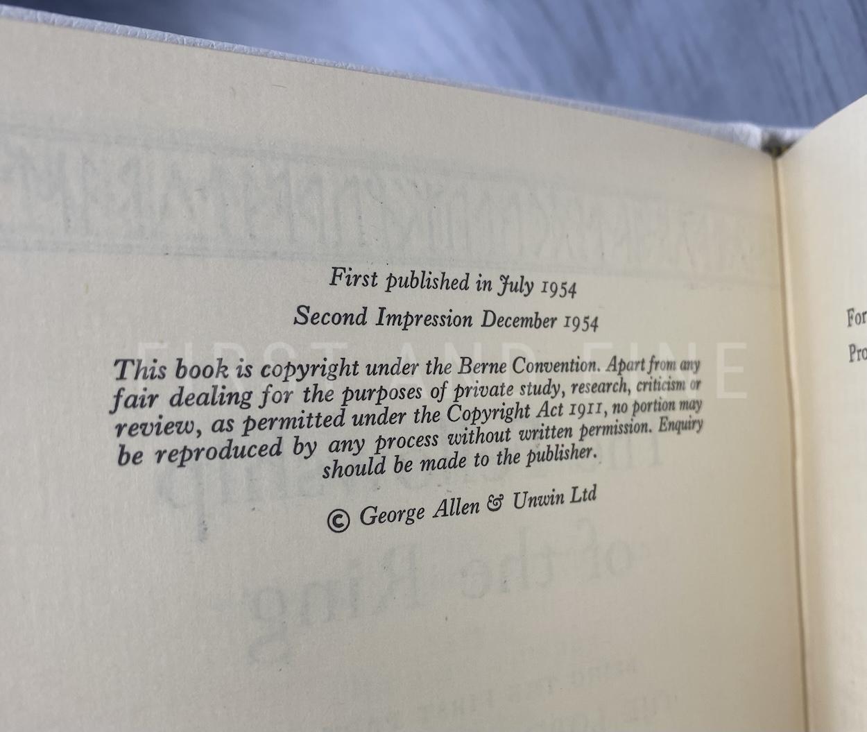 Tolkien, J.R.R. (1954, 55) 'The Lord of the Rings', UK first edition set (2/2/1), beautifully rebound in full white leather - Image 2
