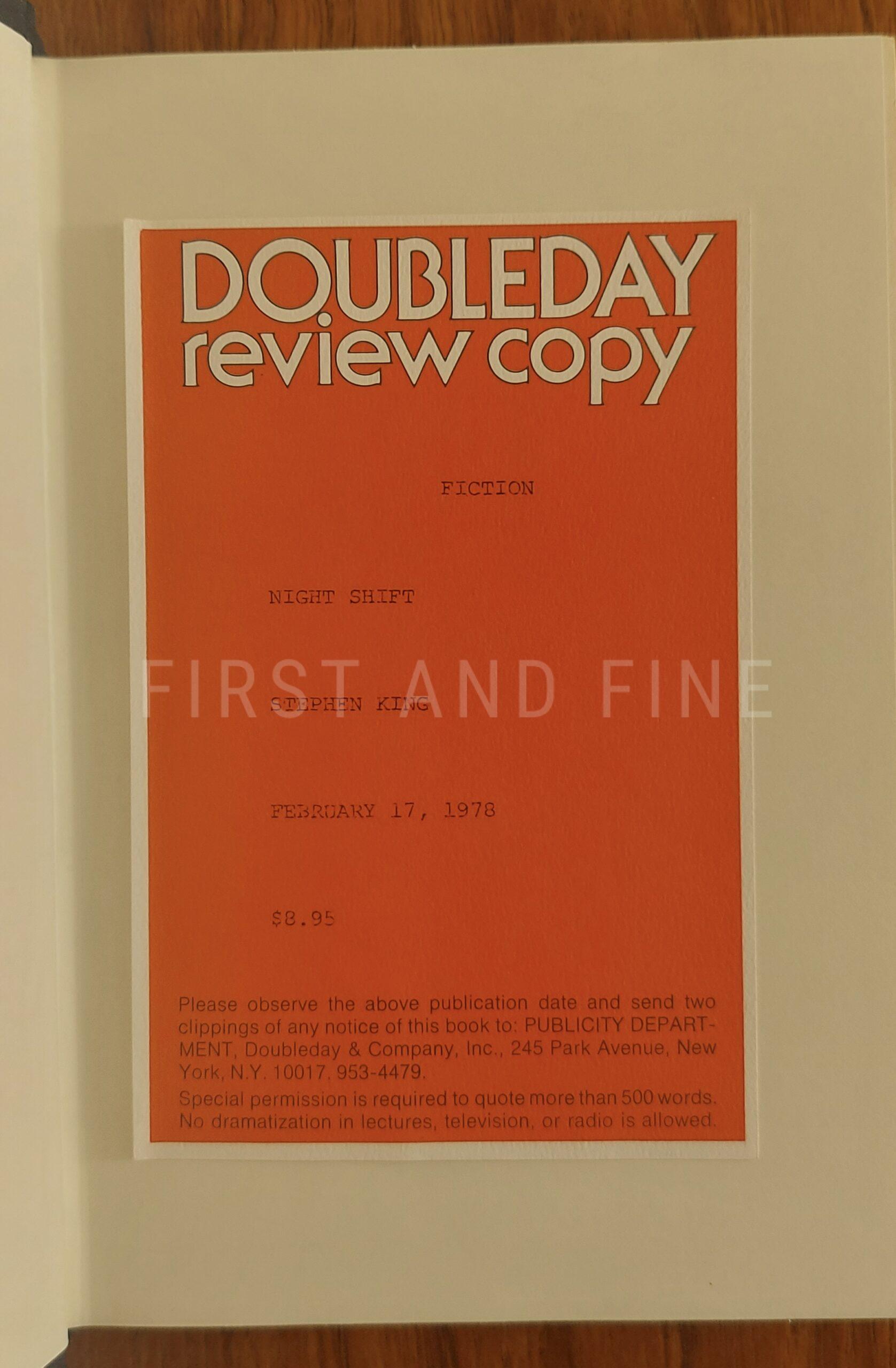 King, Stephen (1974-78) The Doubleday Years: his first five books: 'Carrie'; 'Salem's Lot'; 'The Shining'; 'Night Shift'; and 'The Stand', US signed first editions, beautifully housed with unique original artwork - Image 44