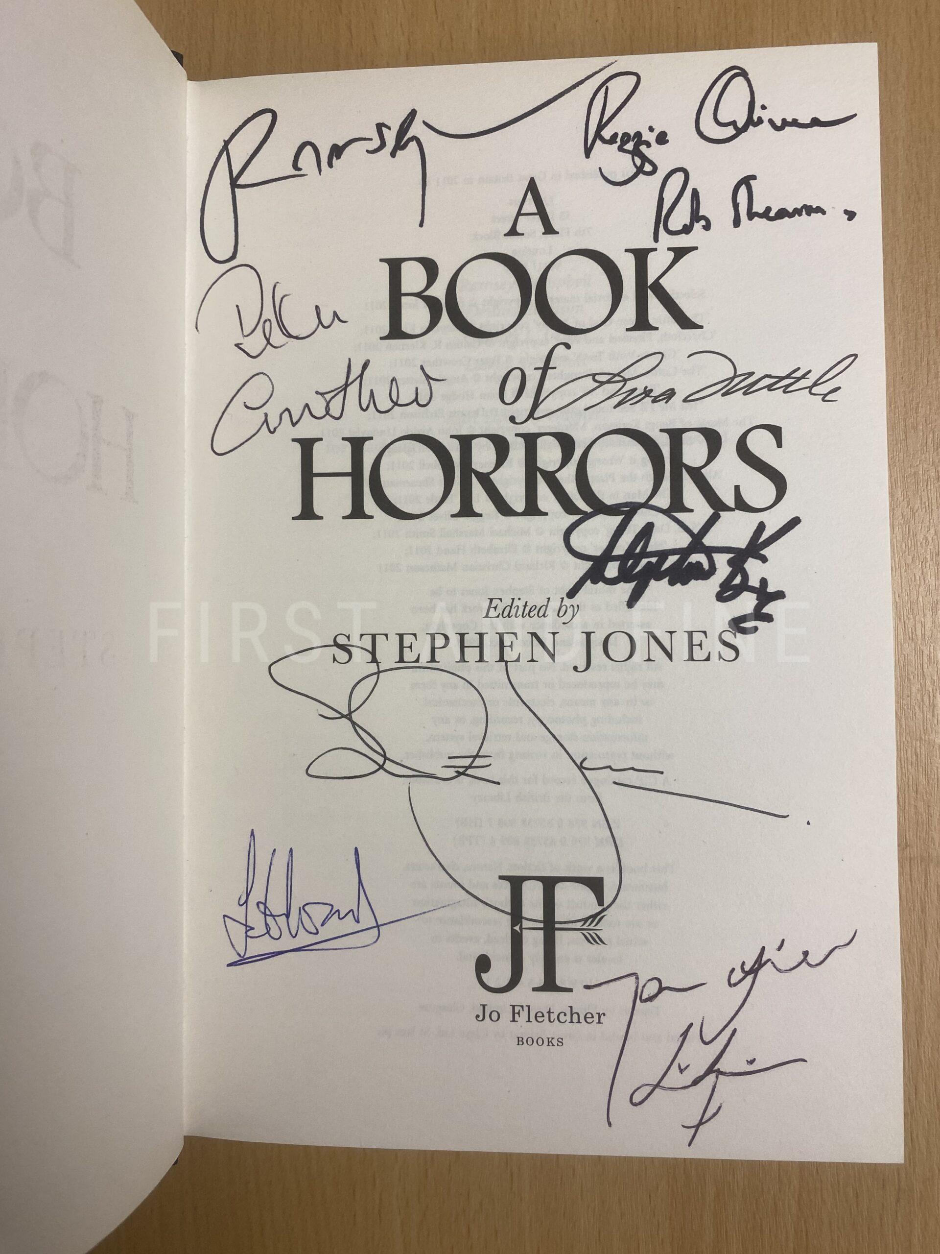 Jones, Stephen (editor, 2011) 'A Book of Horrors', UK first edition, signed by contributors including by Stephen King - Image 2