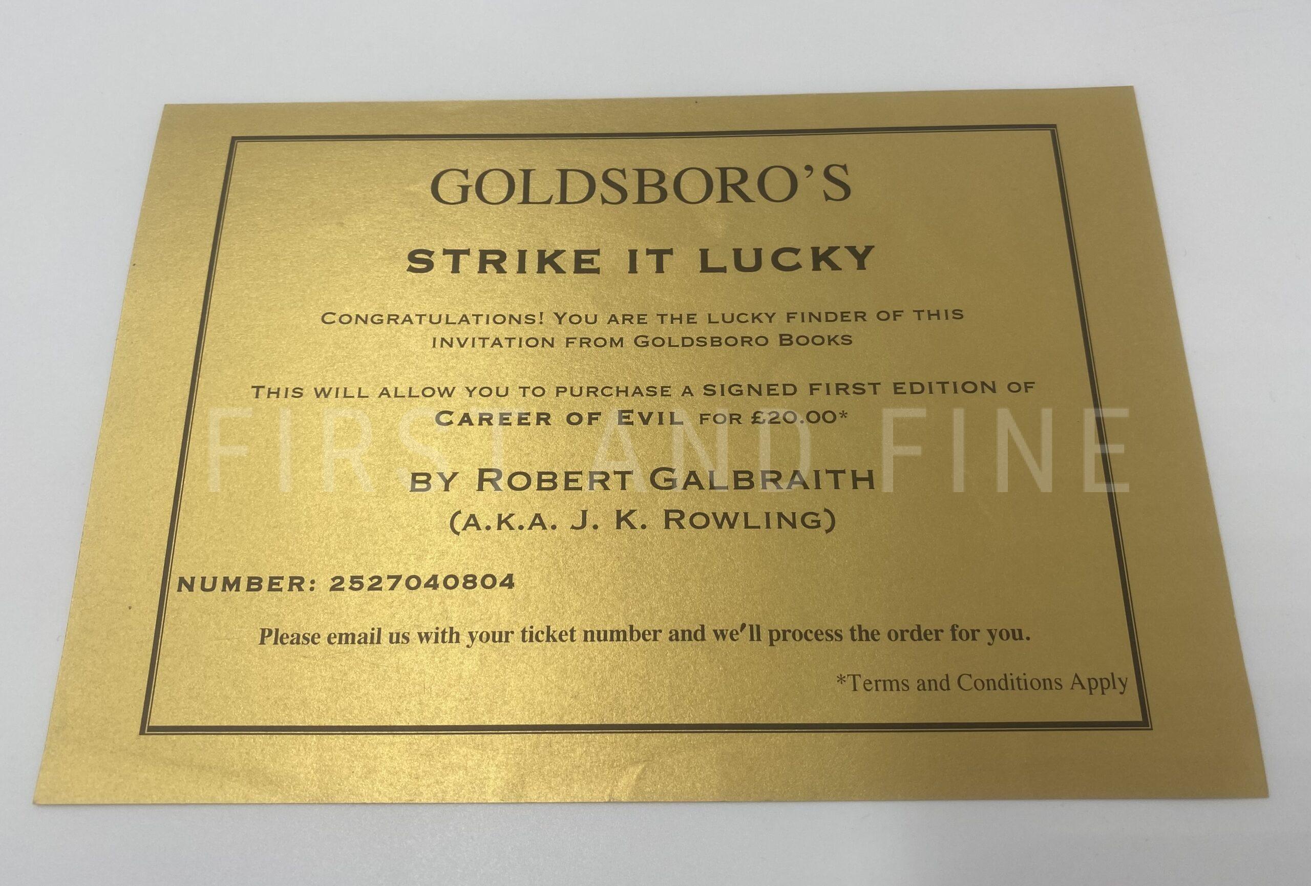 Galbraith, Robert; aka Rowling, J.K. (2015) 'Career of Evil' - Cormoran Strike 3, UK signed first edition - Image 3