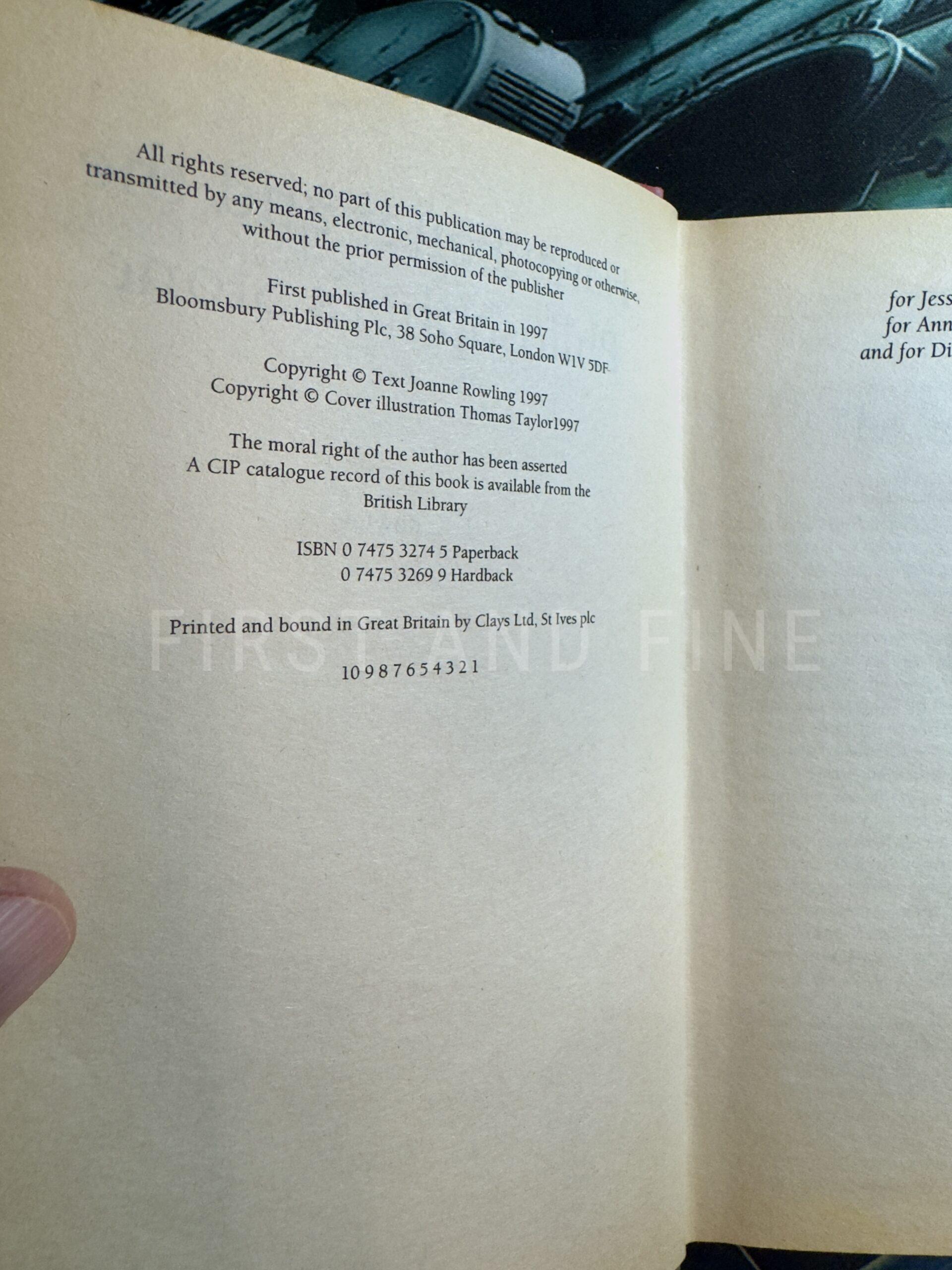 Rowling, J.K. (1997) 'Harry Potter and the Philosopher's Stone', UK first edition set of the first four impressions - Image 3