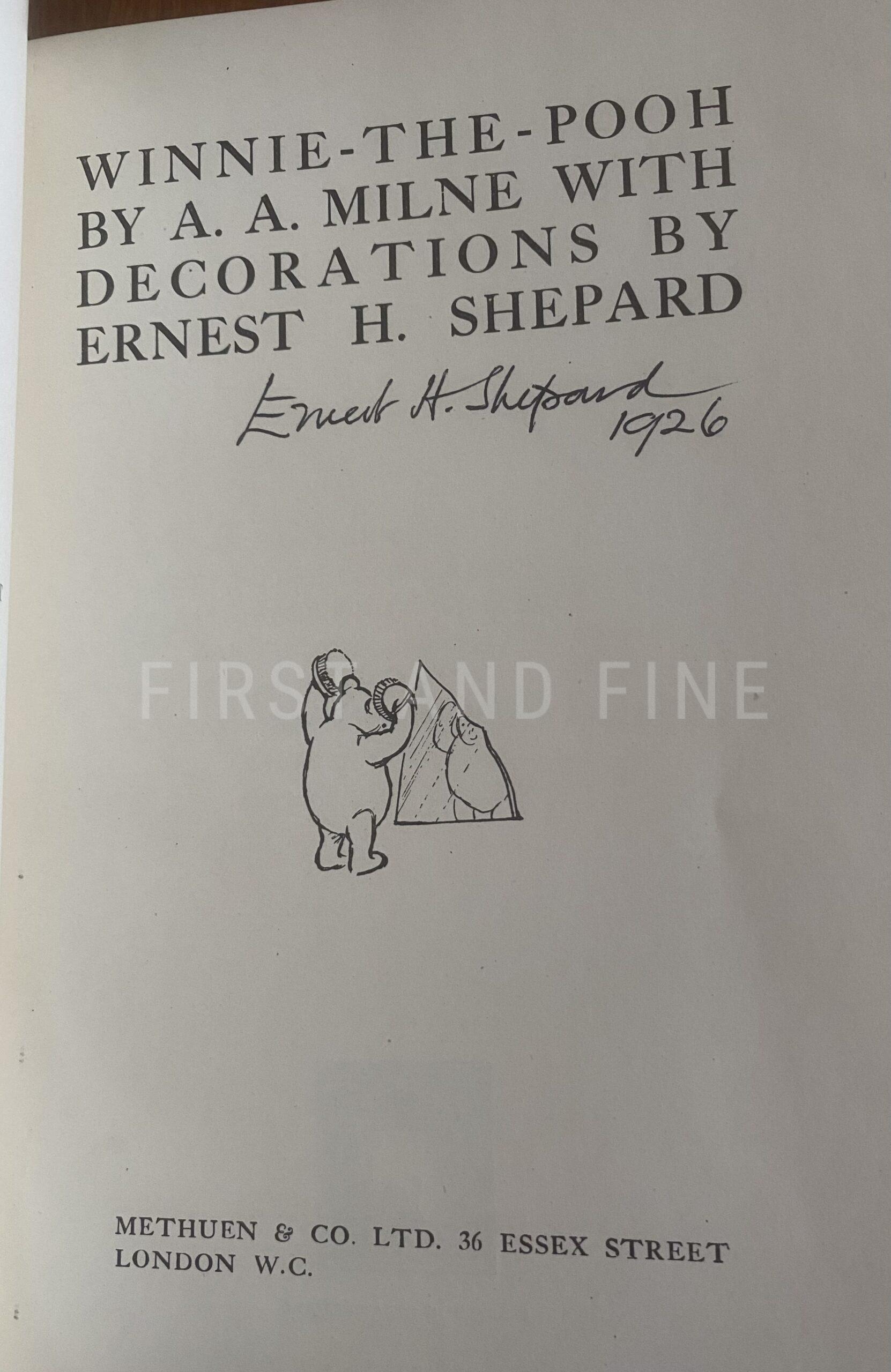 Milne, A.A. (1926) 'Winnie-the-Pooh', UK signed first deluxe edition - Image 2
