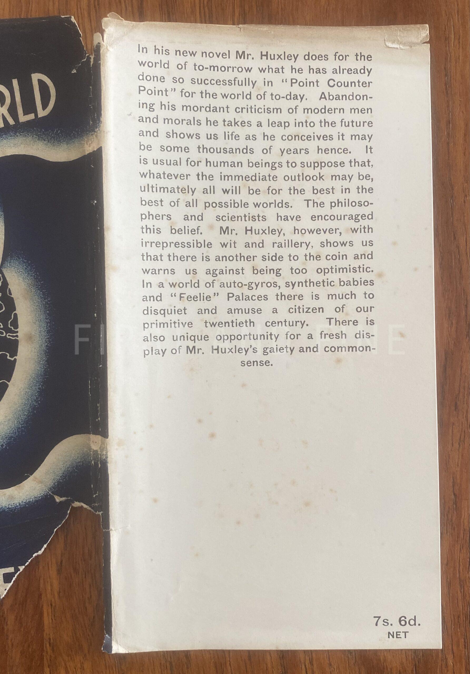 Huxley, Aldous (1932) 'Brave New World', UK first edition - Image 12