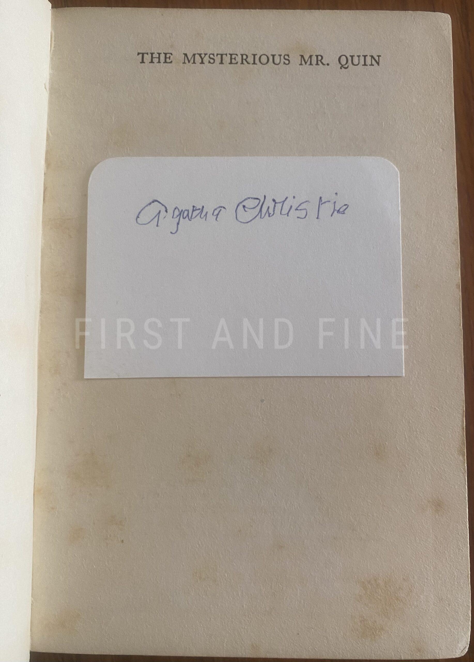 Christie, Agatha (1930) 'The Mysterious Mr Quin', UK first edition with signed bookplate - Image 2