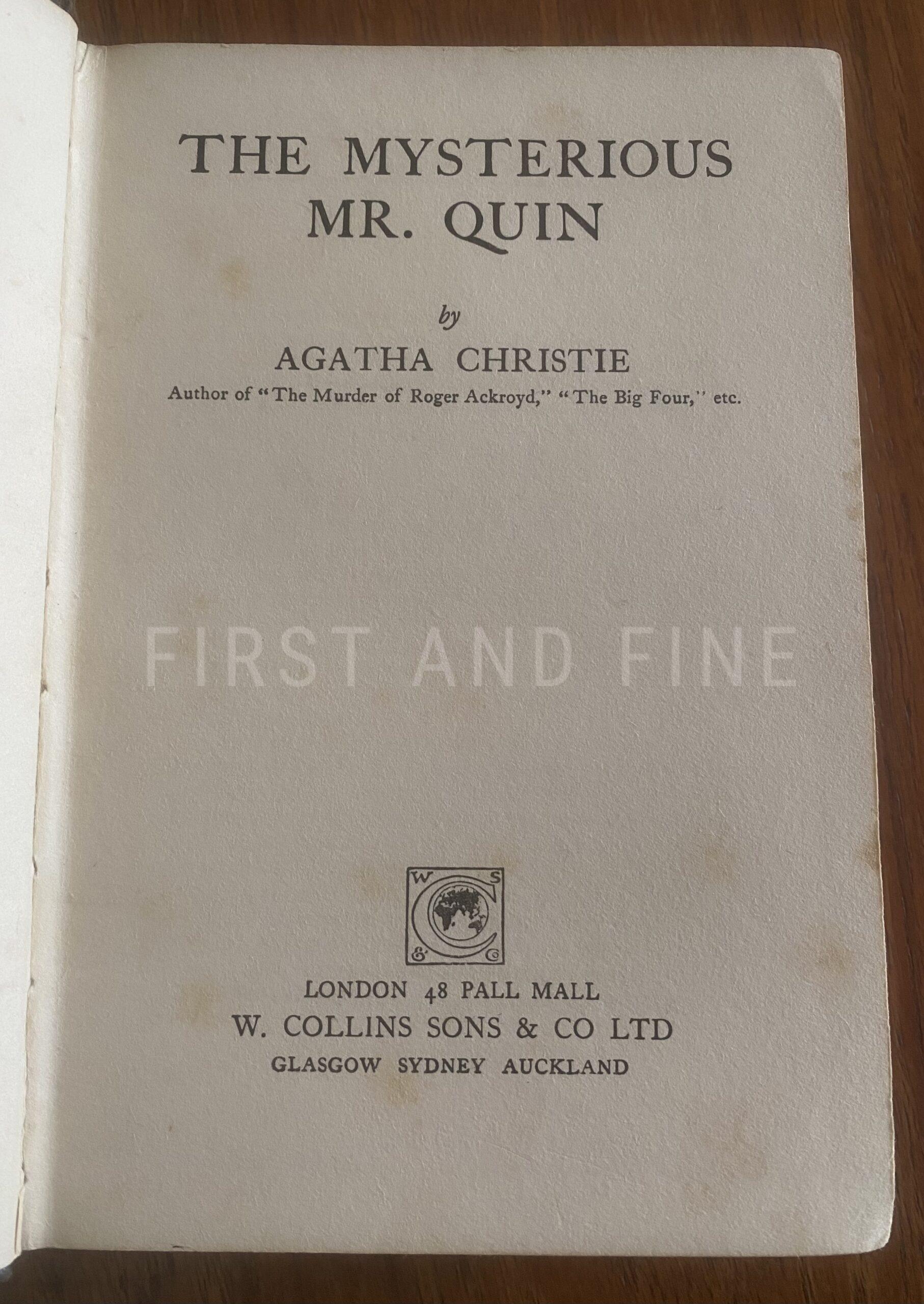 Christie, Agatha (1930) 'The Mysterious Mr Quin', UK first edition with signed bookplate - Image 4